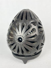 Oaxaca Black Clay Candle Holder - Porta Vela Barro Negro