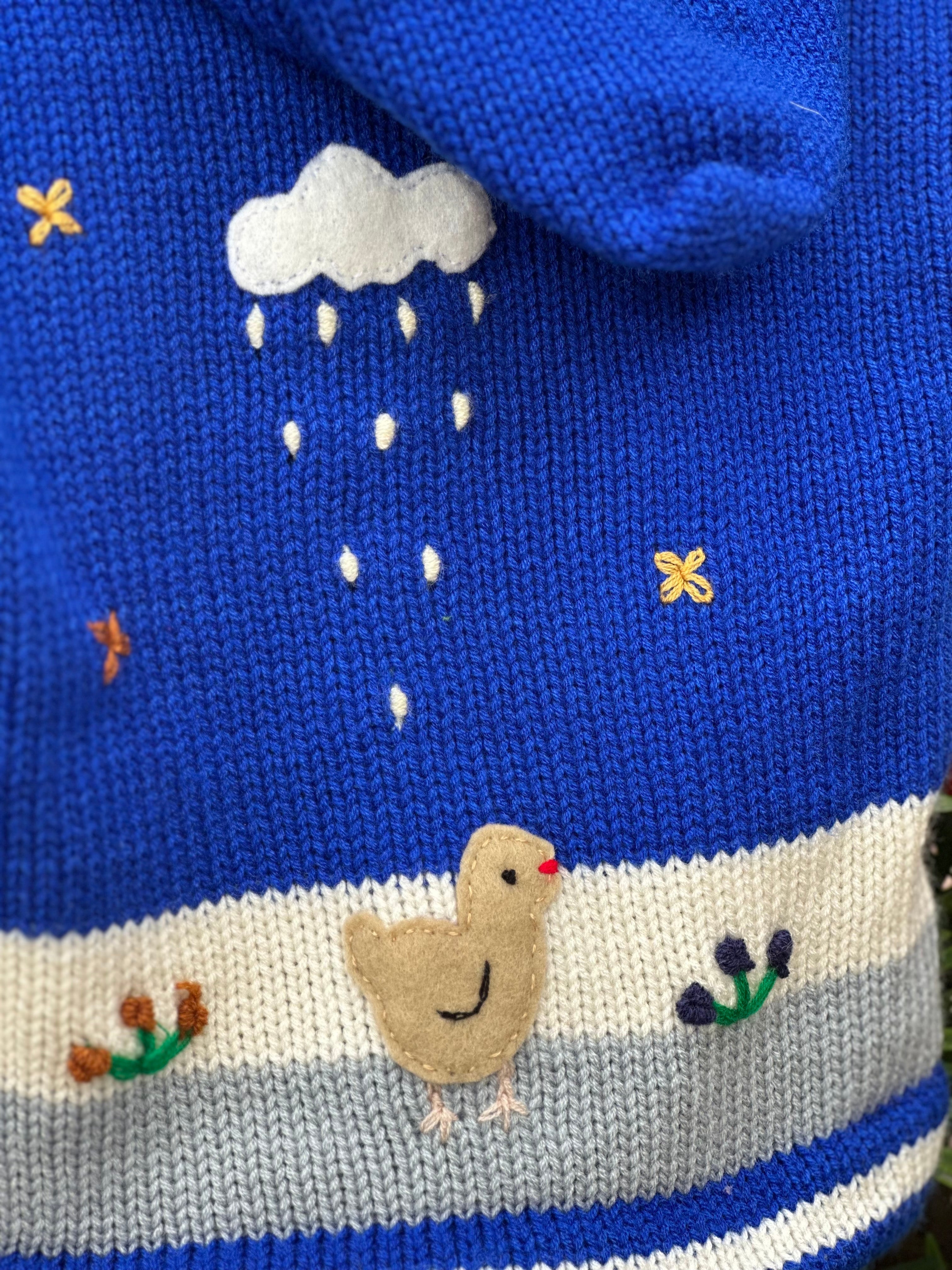 Boys Hand Knitted Sweater Top Size 12 Months