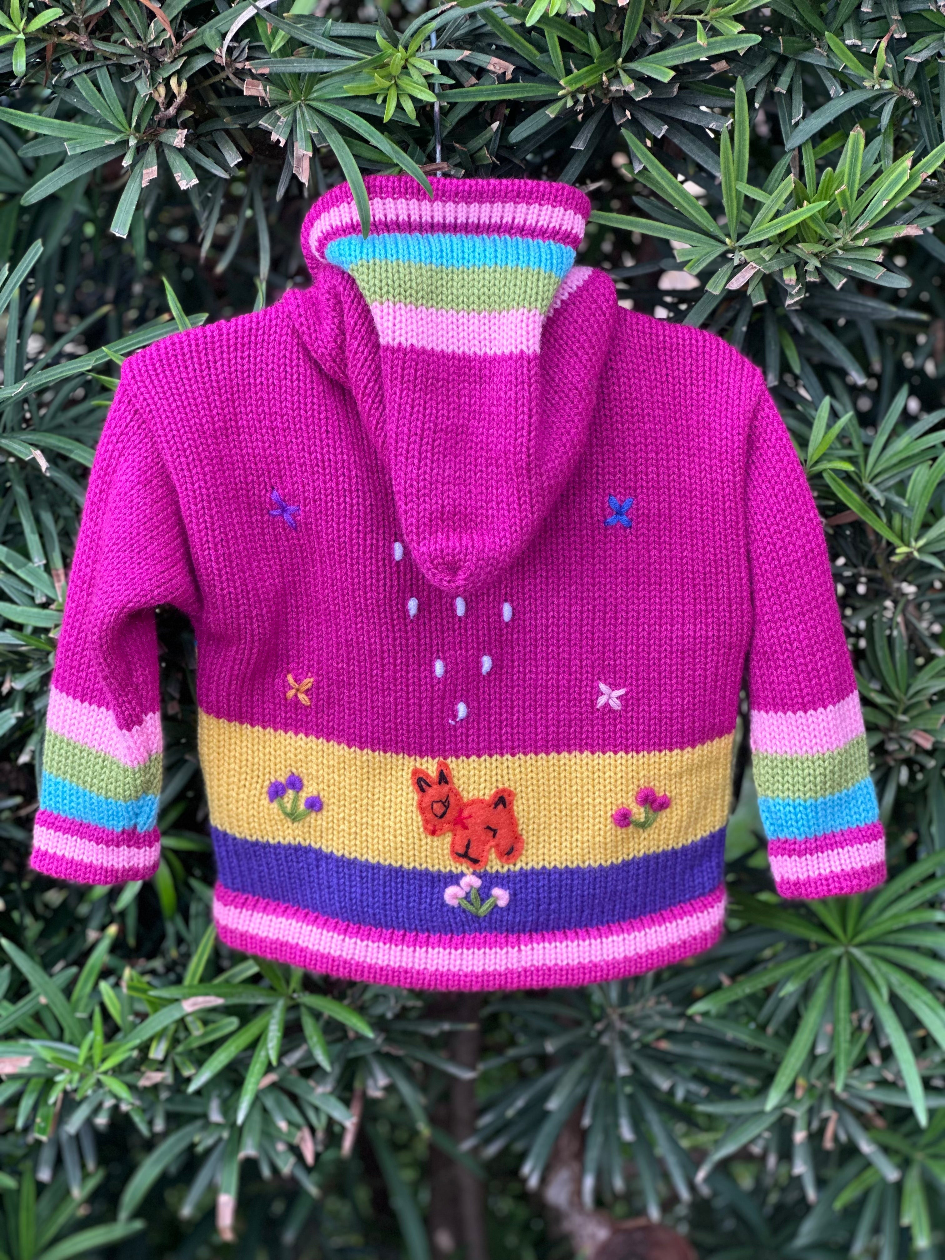 Girls Hand Knitted Sweater Top Size 12 Months