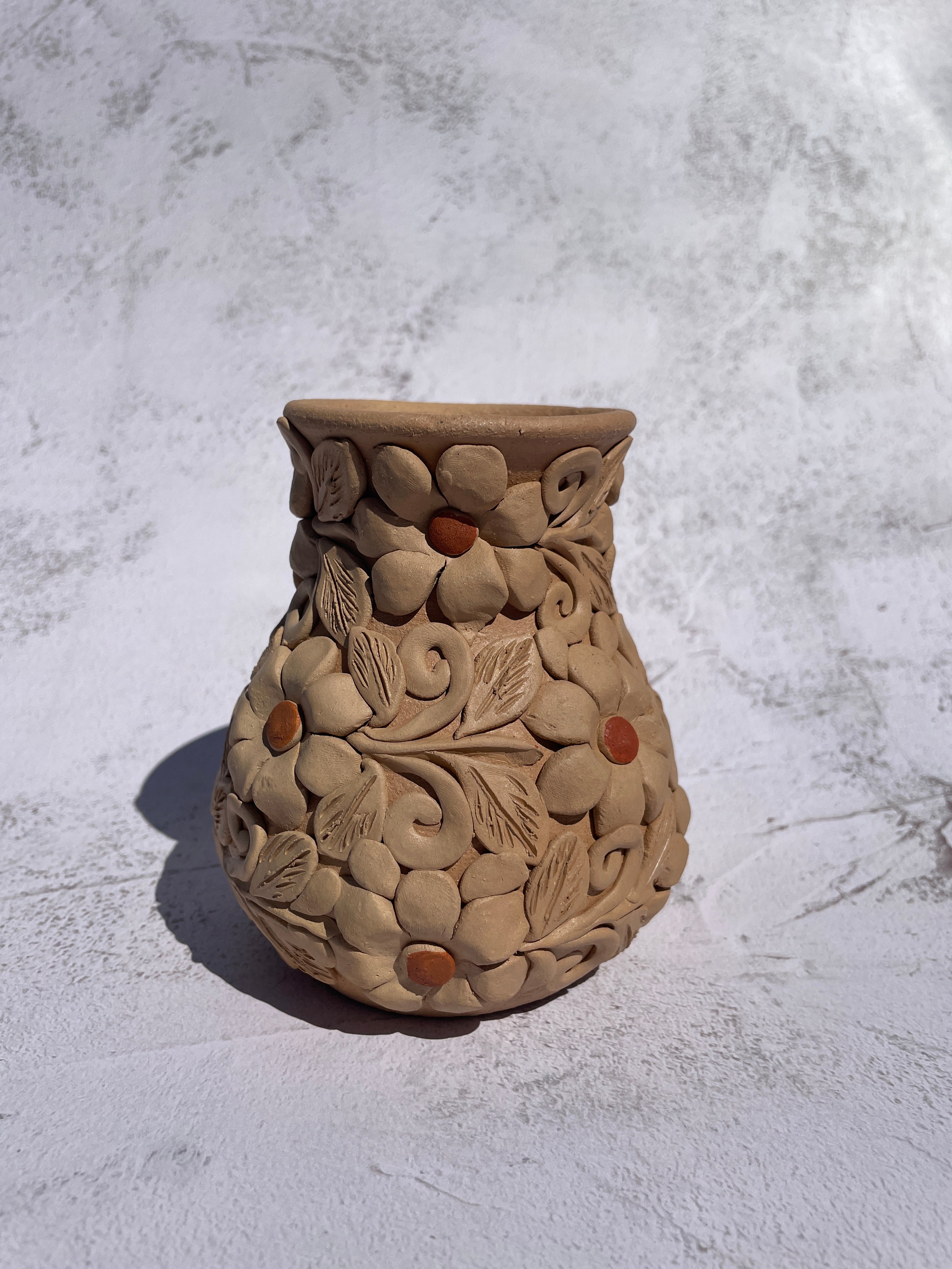 Oaxaca Pottery Small Vase Mexican Vase