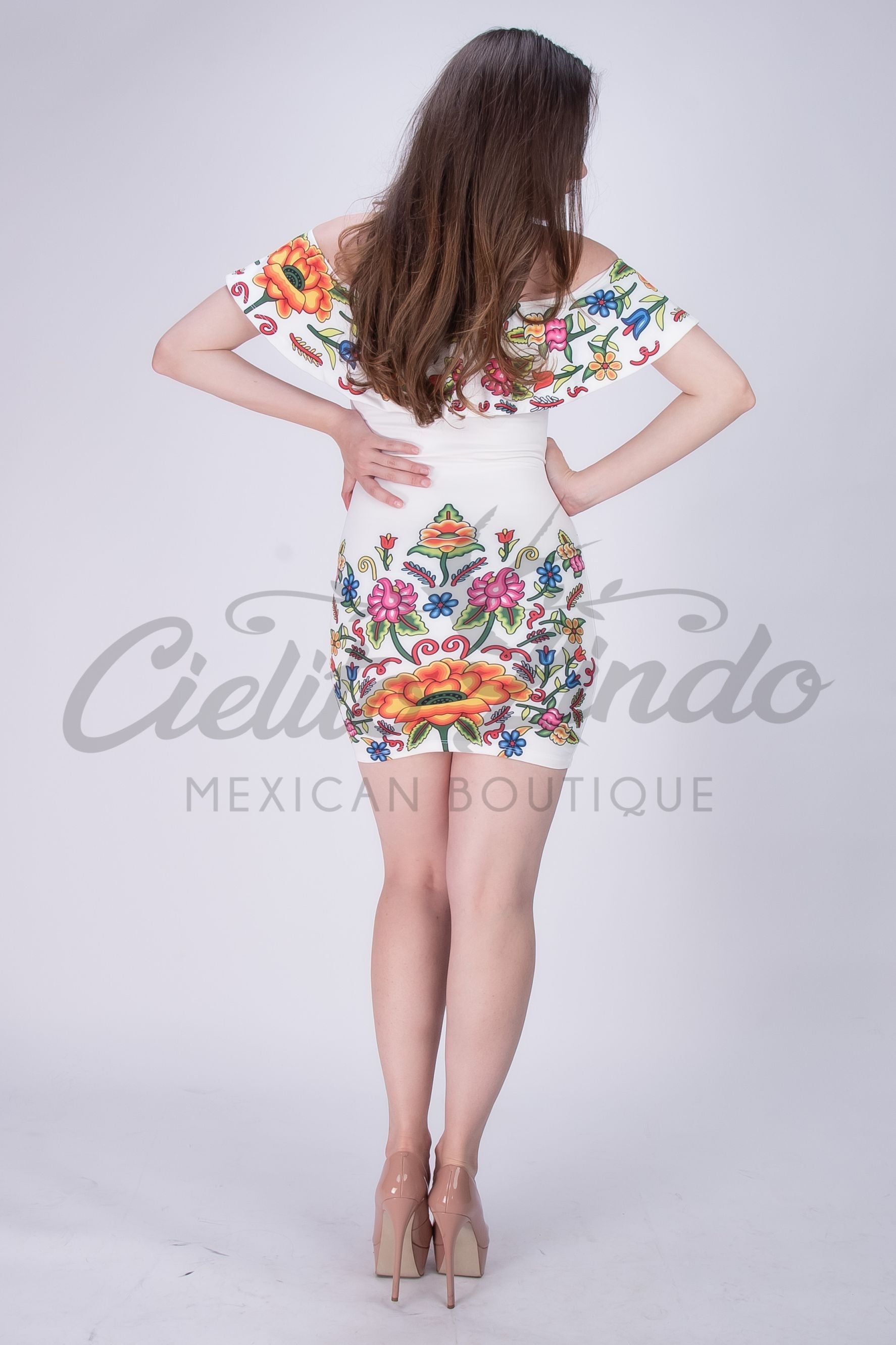 Stamped Mexican Dress Bonita