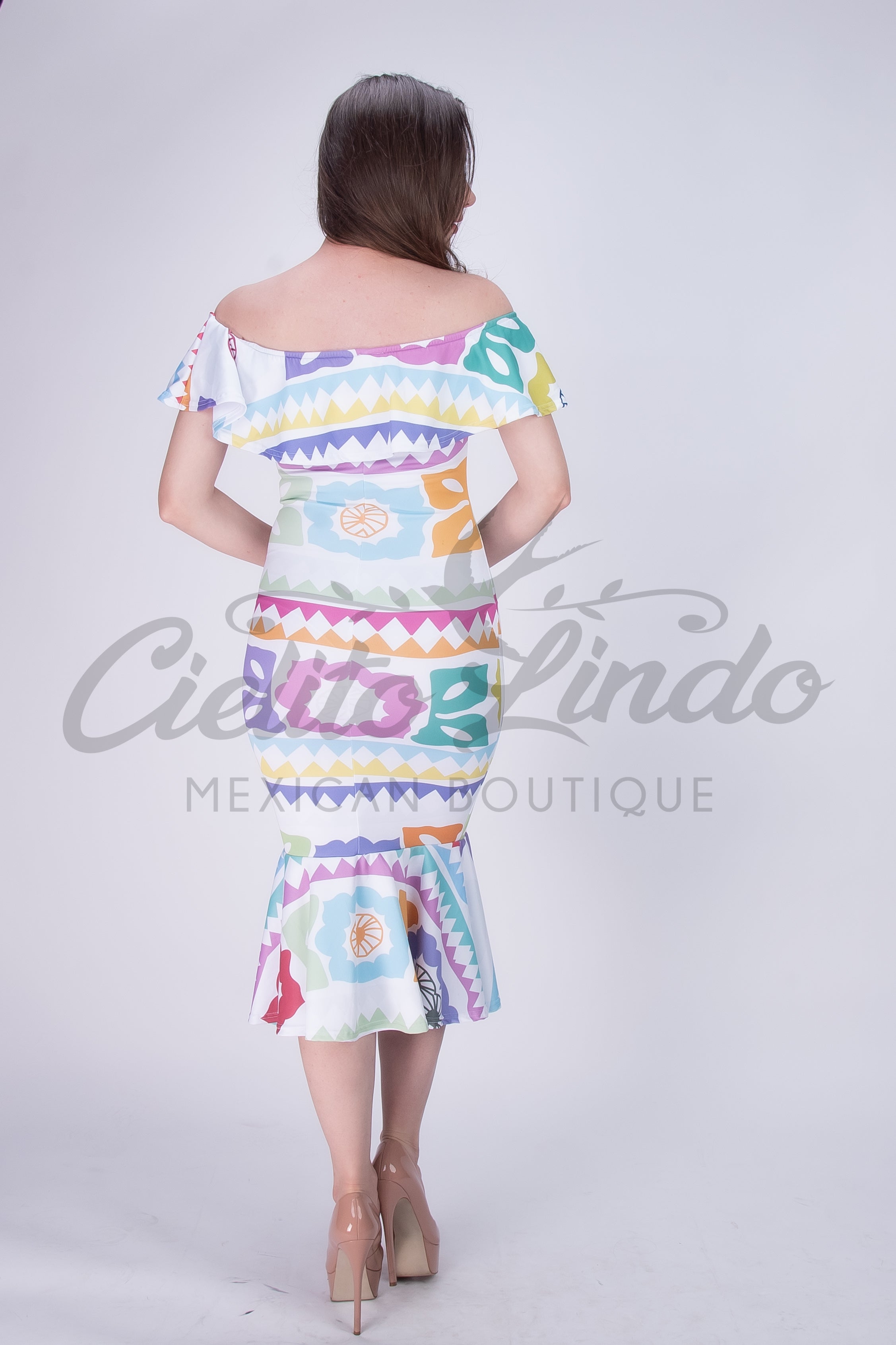 Mexican Jalapa Printed Maxi Dress