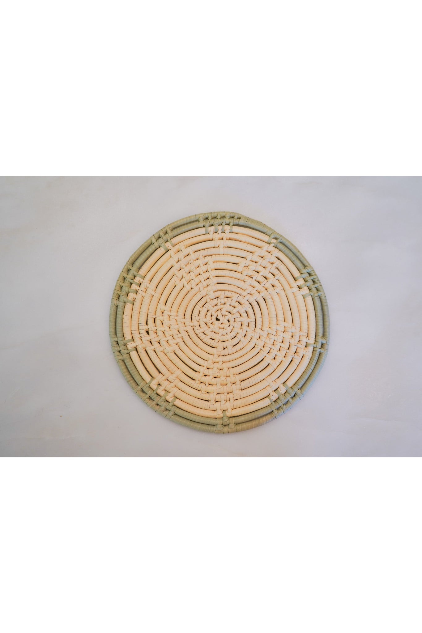 Round 8 inch Trivet with Sage Trim