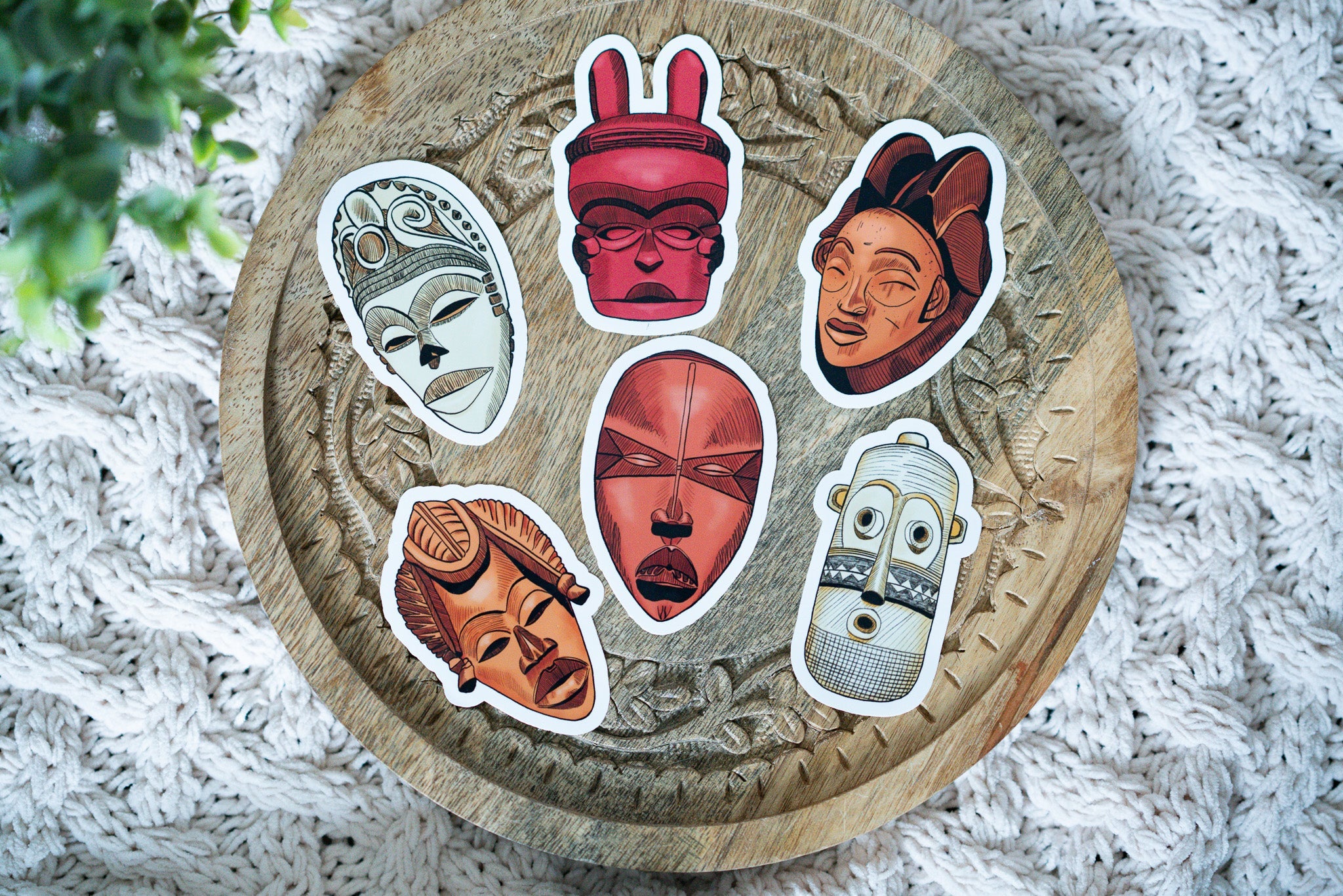 African Masks Stickers: Dan