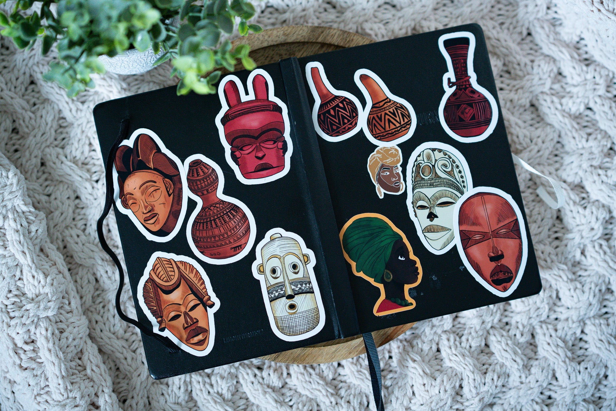 African Masks Stickers: Annang