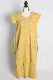 Printed Yellow Cotton Nightwear in Regular Size