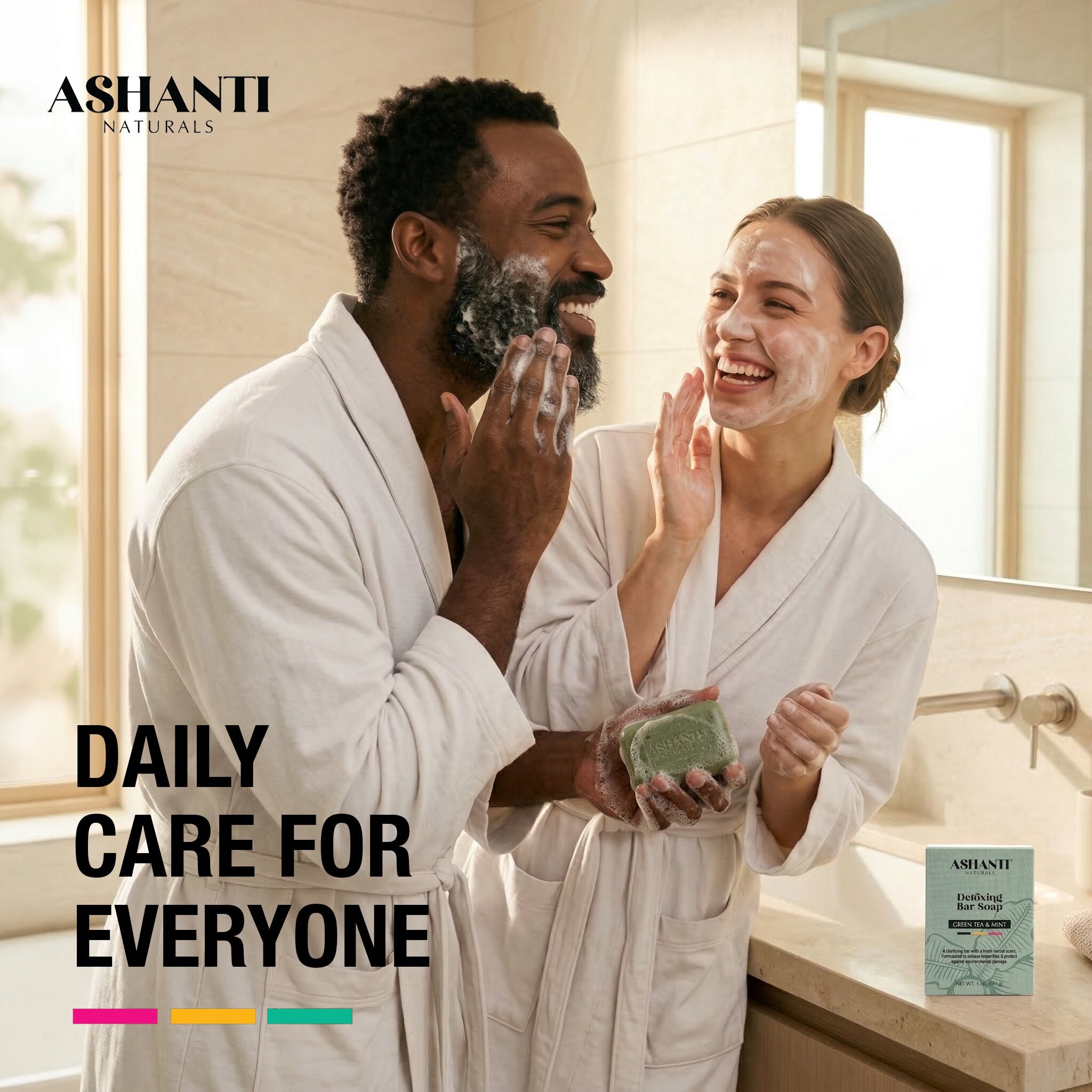 ASHANTI NATURALS Detoxing Green Tea & Mint Soap Bar