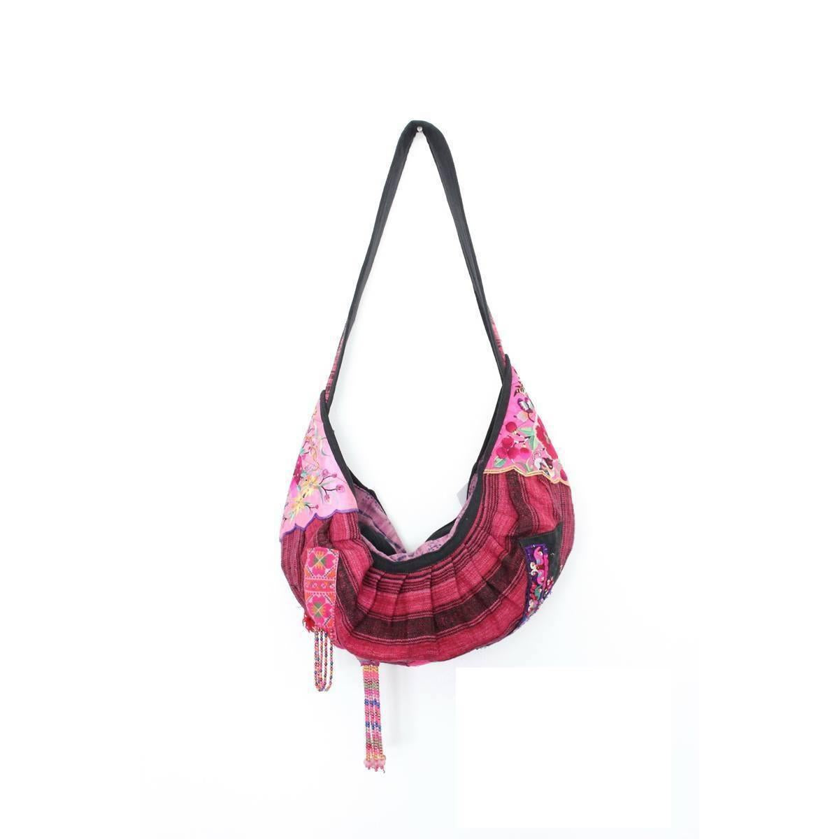 Patchwork Embroidered Boho Sling Bag - Thailand