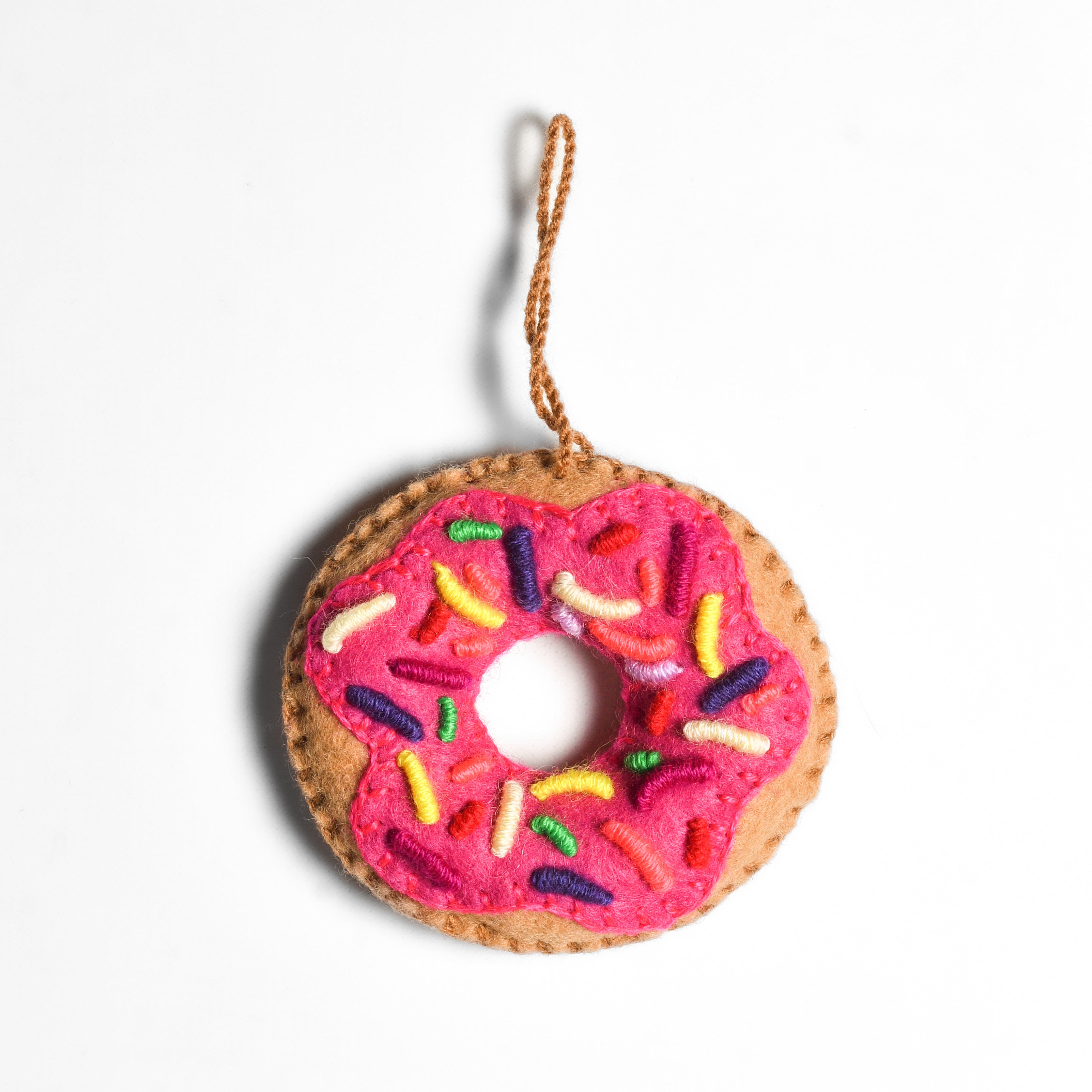 Donut Felt Embroidered Handmade Ornament - Mexico