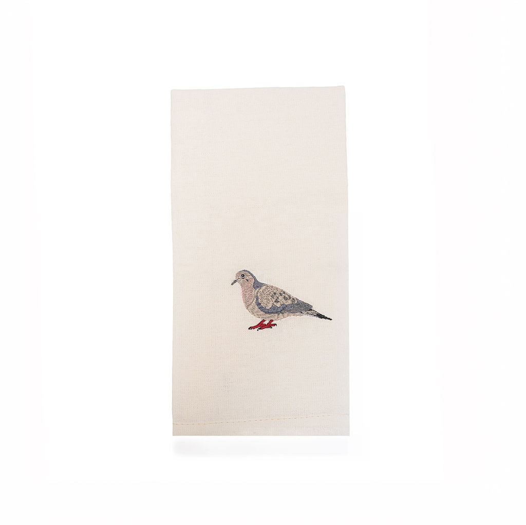 100% Cotton Tea Towels with Bird Embroidery - Kitchen Towels