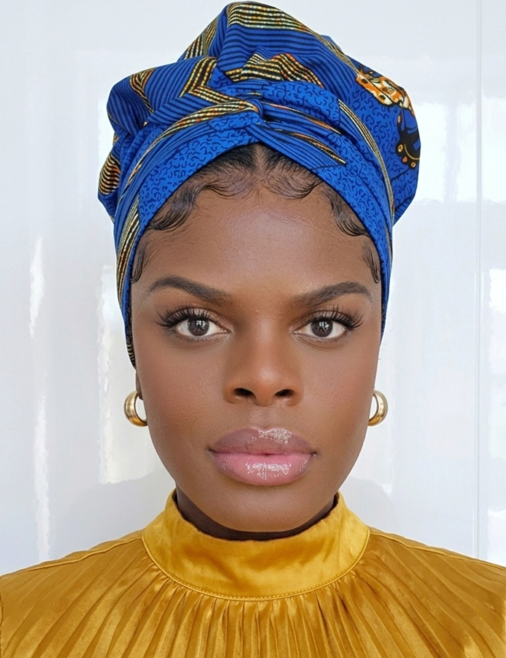 African Print Bonnet wrap