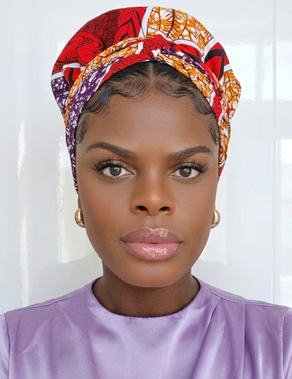 African Print Bonnet wrap