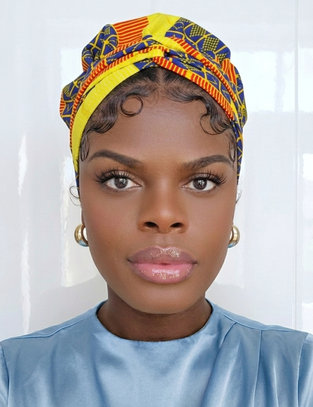 African Print Bonnet wrap