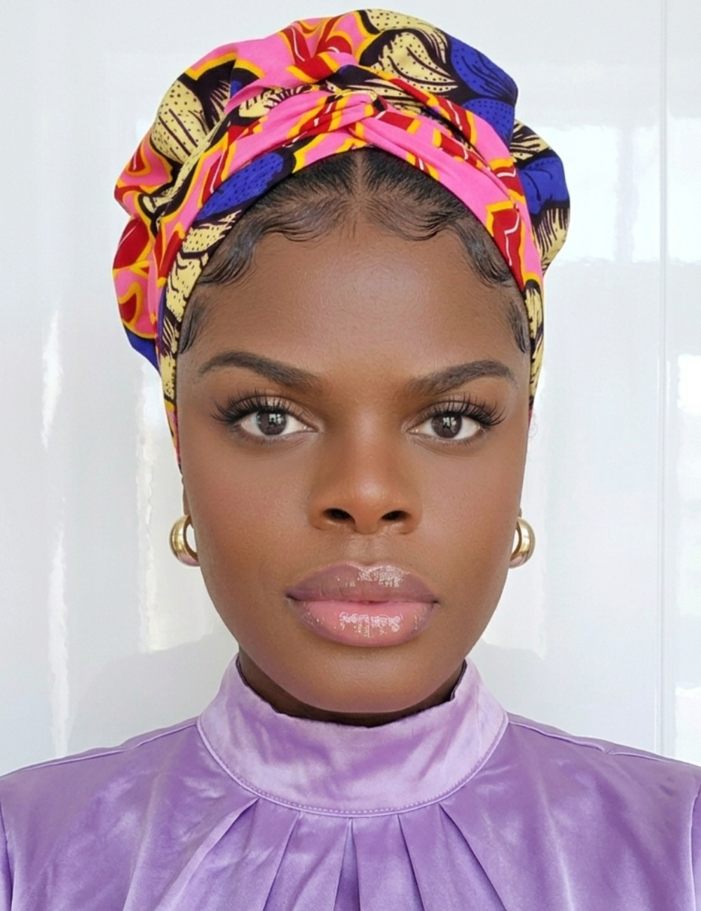 African Print Bonnet wrap