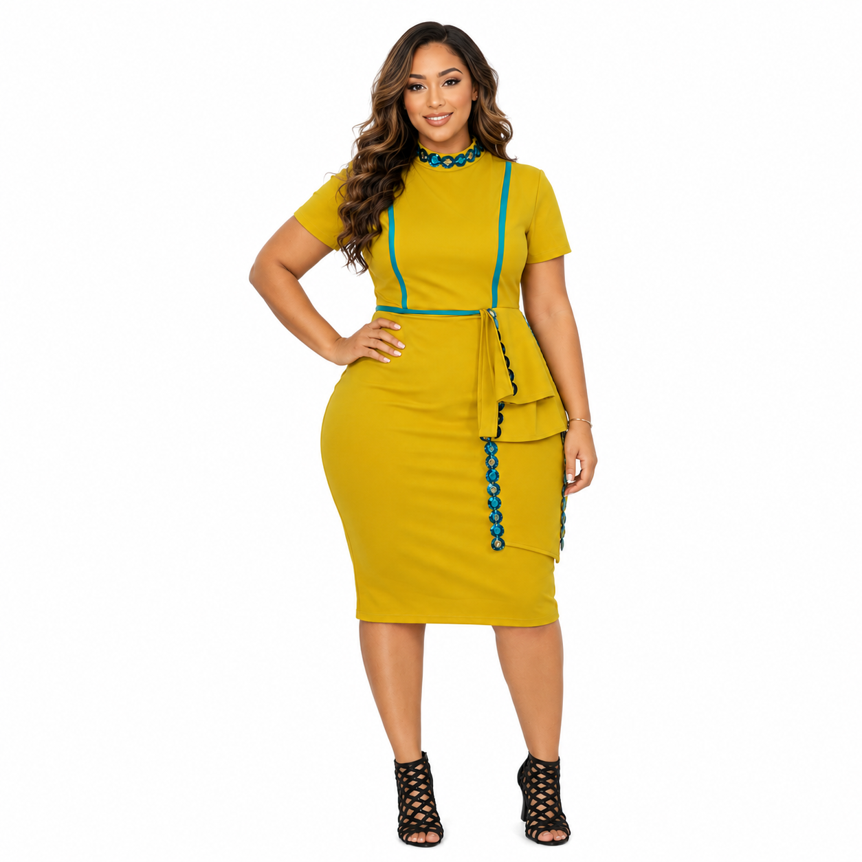 Dashiki Sequins Pencil Dress