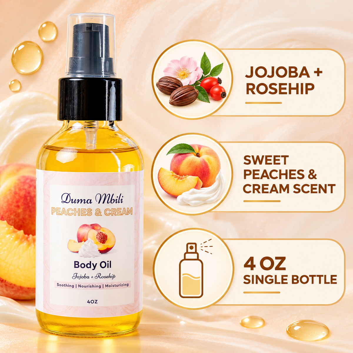 Peaches & Cream Body Oil