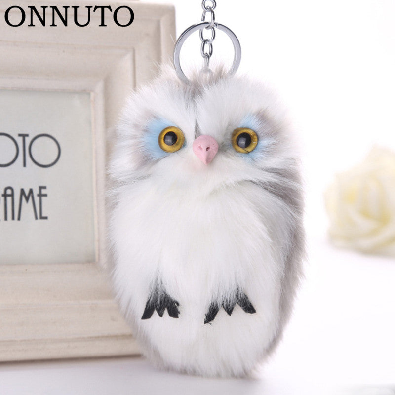 15CM Cute Fluffy Owl Keychain & Pendant