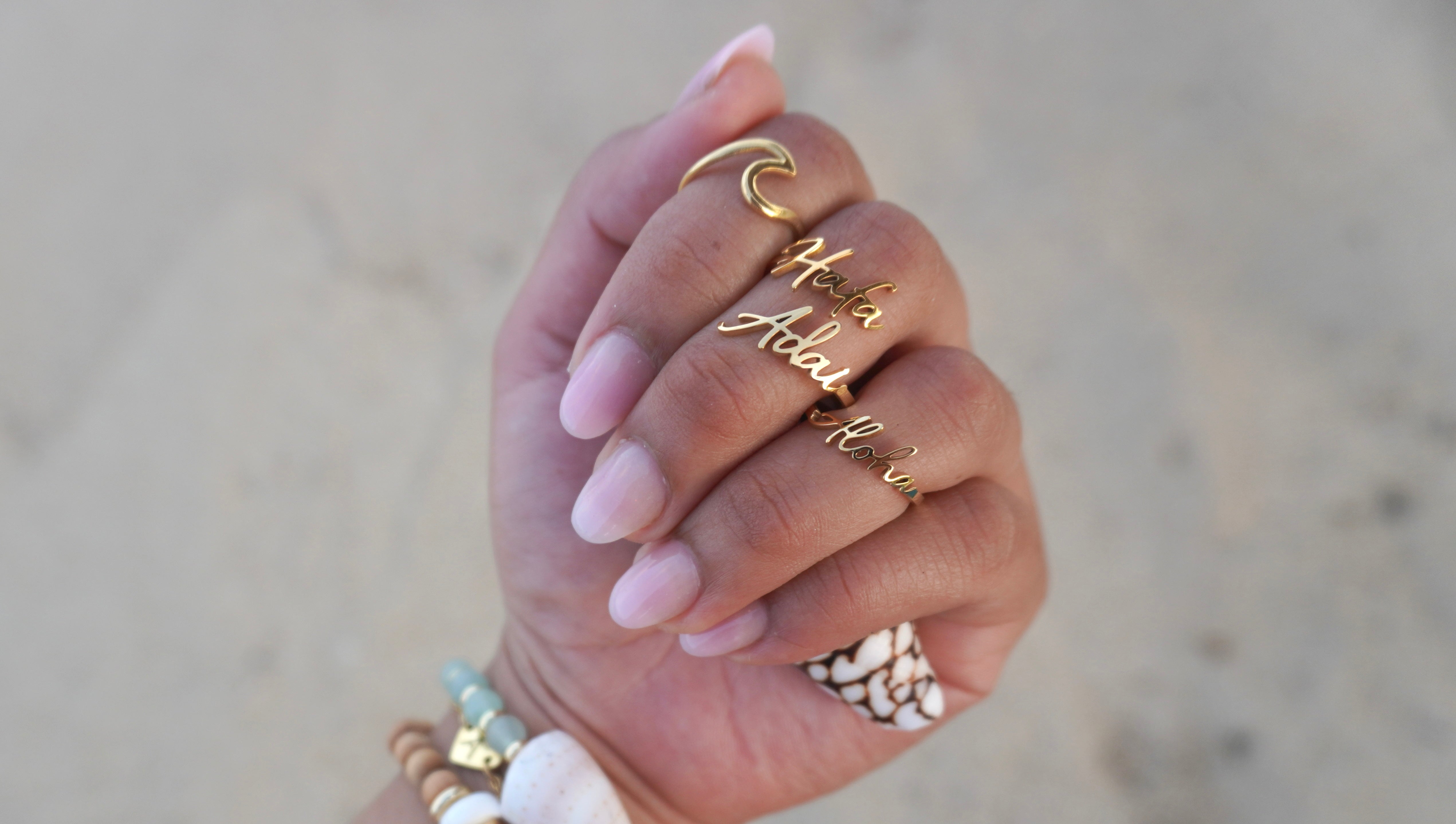 Aloha & Hafa Adai Adjustable Rings