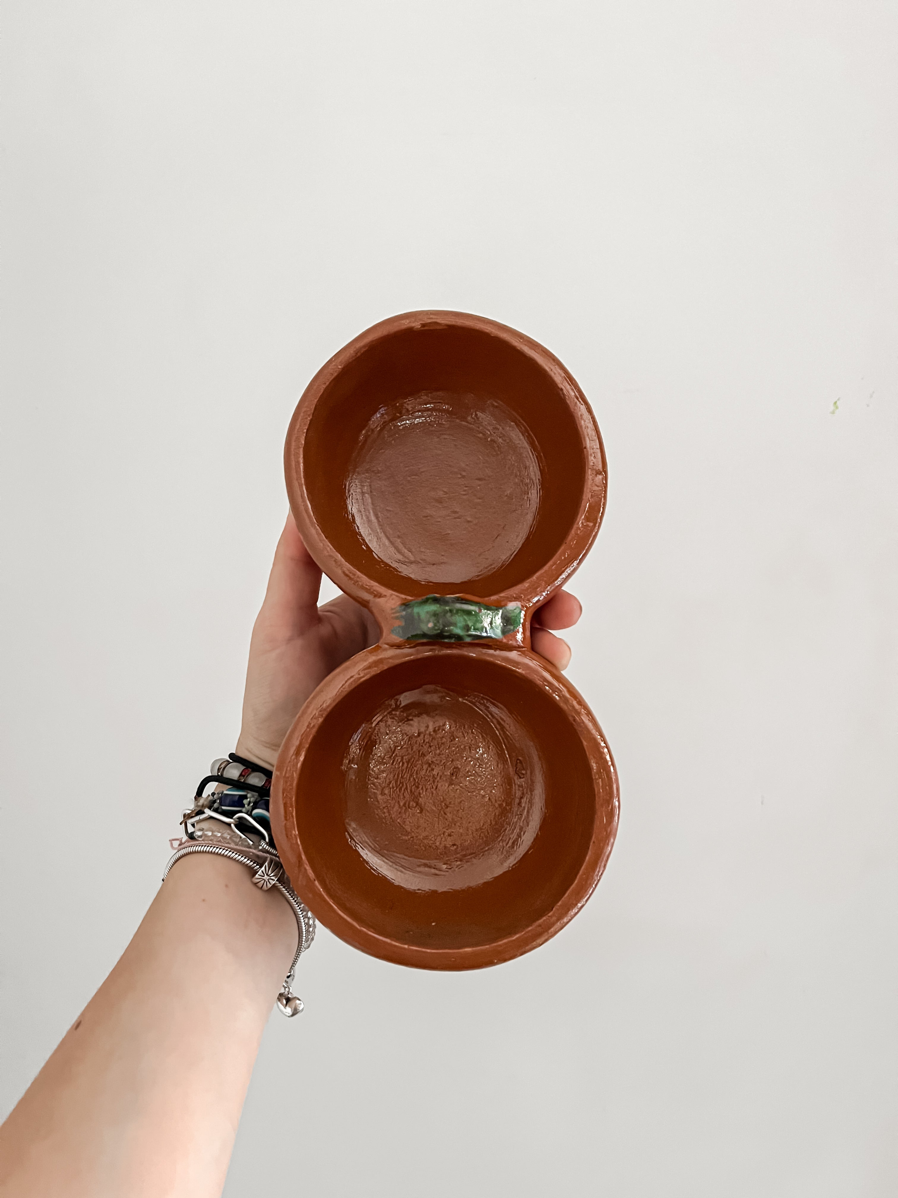 2 Section Handmade Sauce Holder