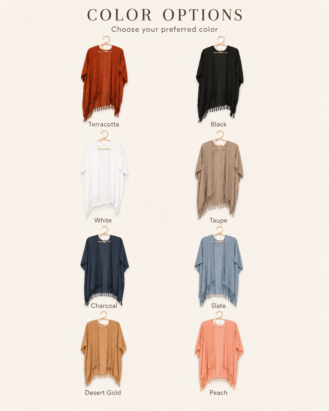 Solid Color Kimonos