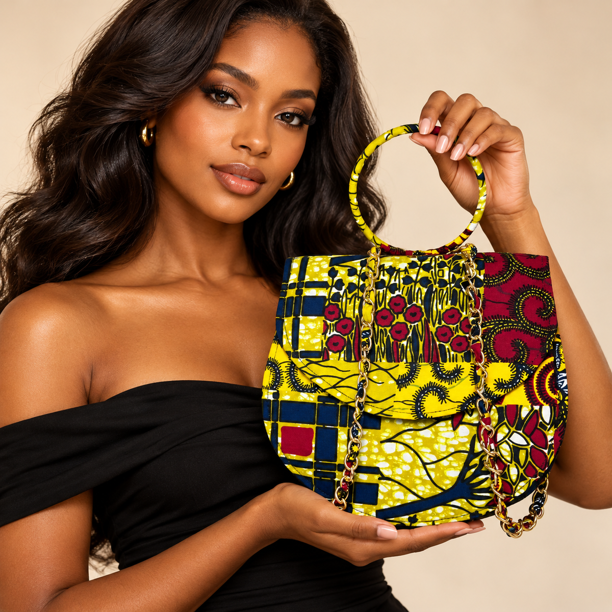 Syda African Print Handbag