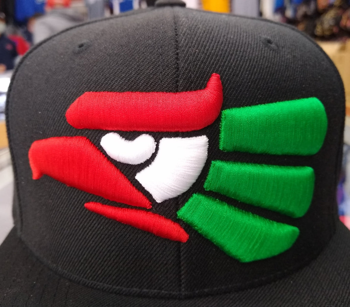 Embroidered Eagle and flag Mexico WIDE logo SnapBack hat