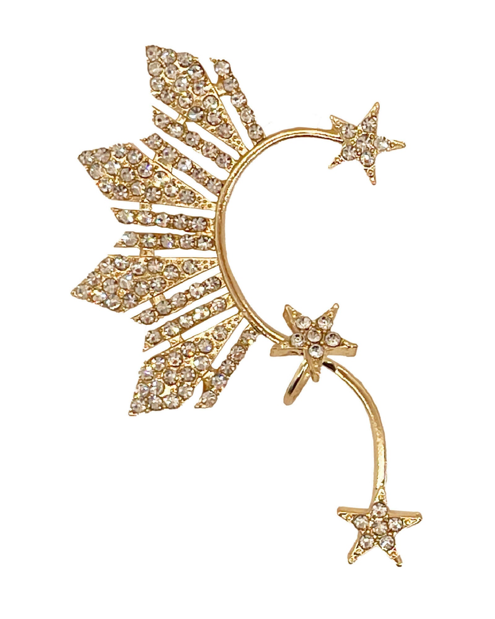 Filipino Sun and Stars Ear Cuff - Gold