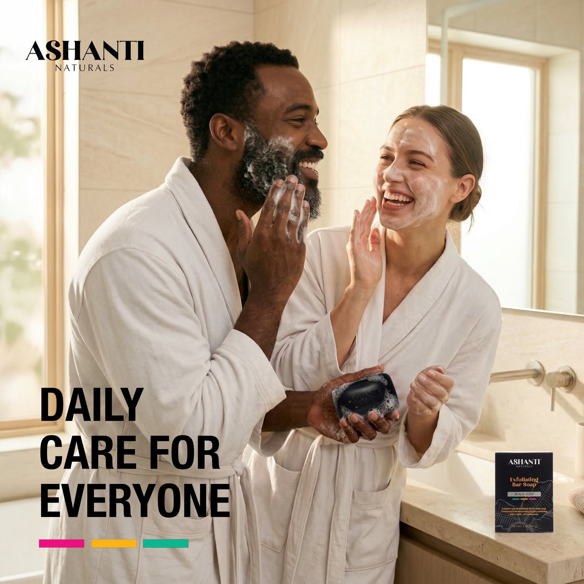 ASHANTI NATURALS Exfoliating Black Soap Bar