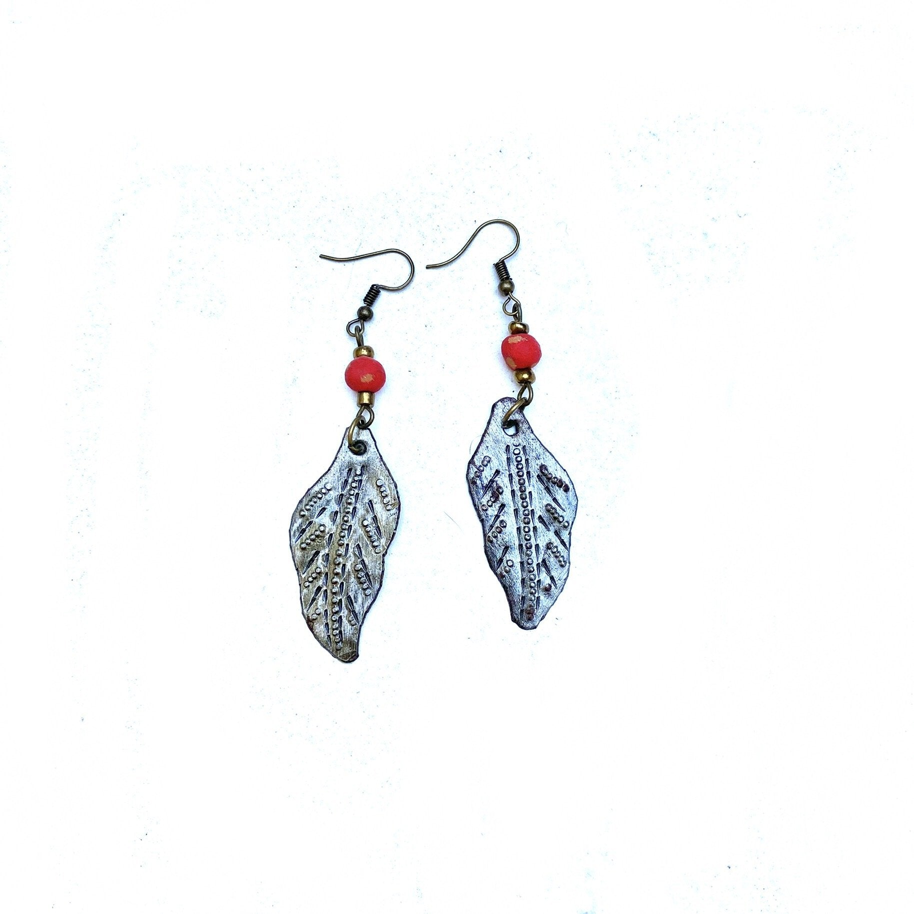 Metal Leaf Earrings