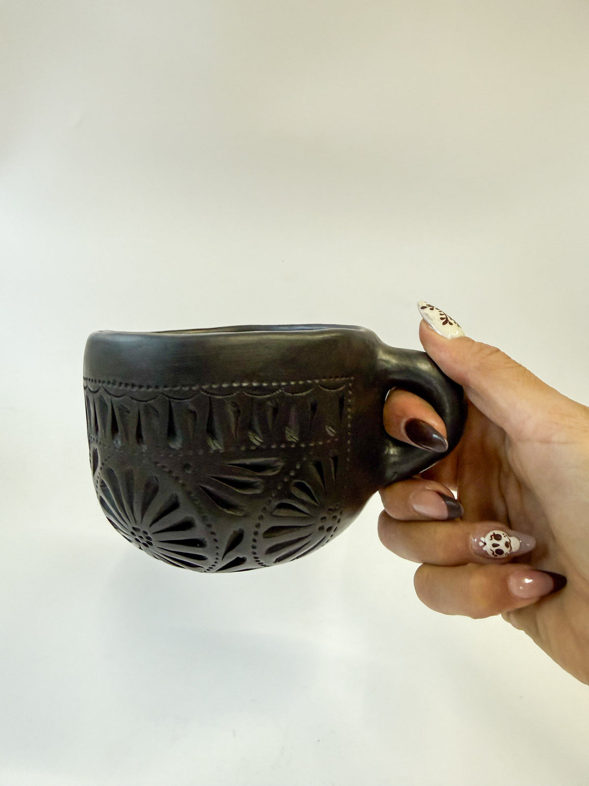 Oaxaca Black Clay Mugs - Taza Barro Negro
