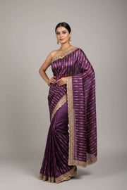 Crape silk saree