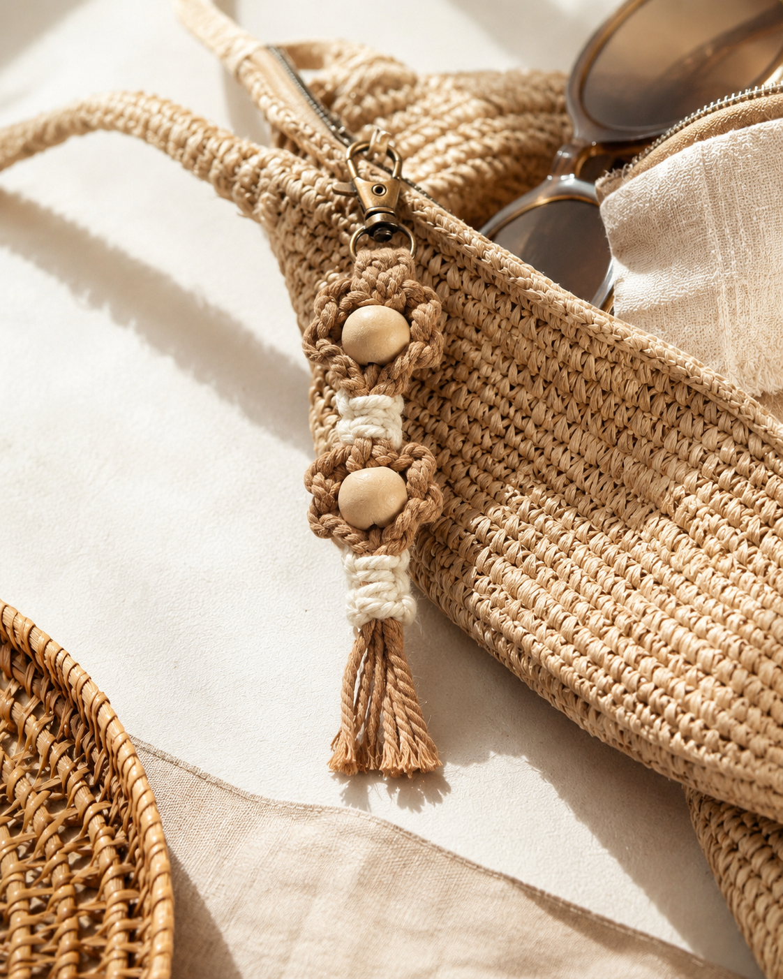 Flora Macrame Keychain
