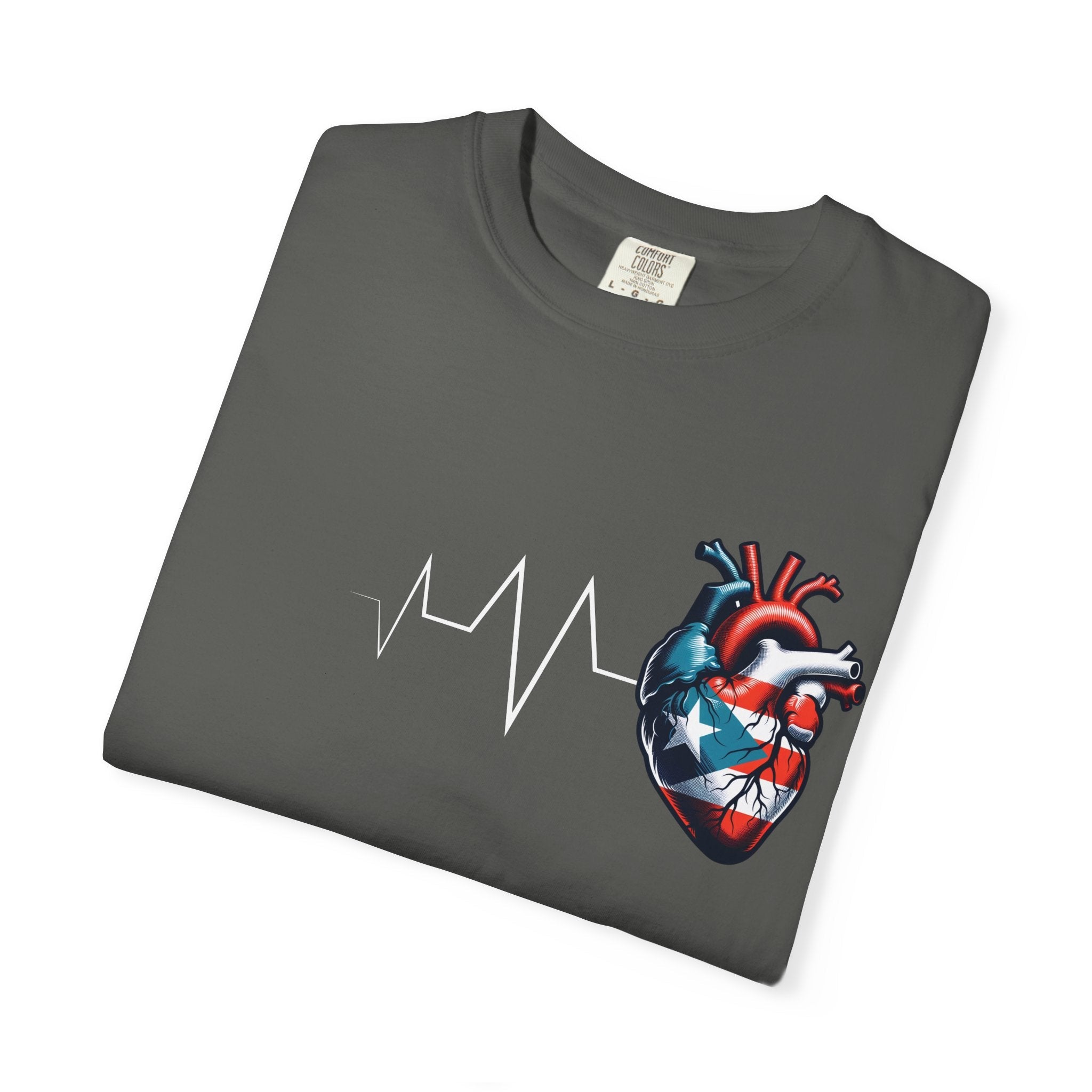Puerto Rico Always In My Heart T-shirt | PR Boricua Heartbeat Corazon | Latino Pride Funny Viral Tees