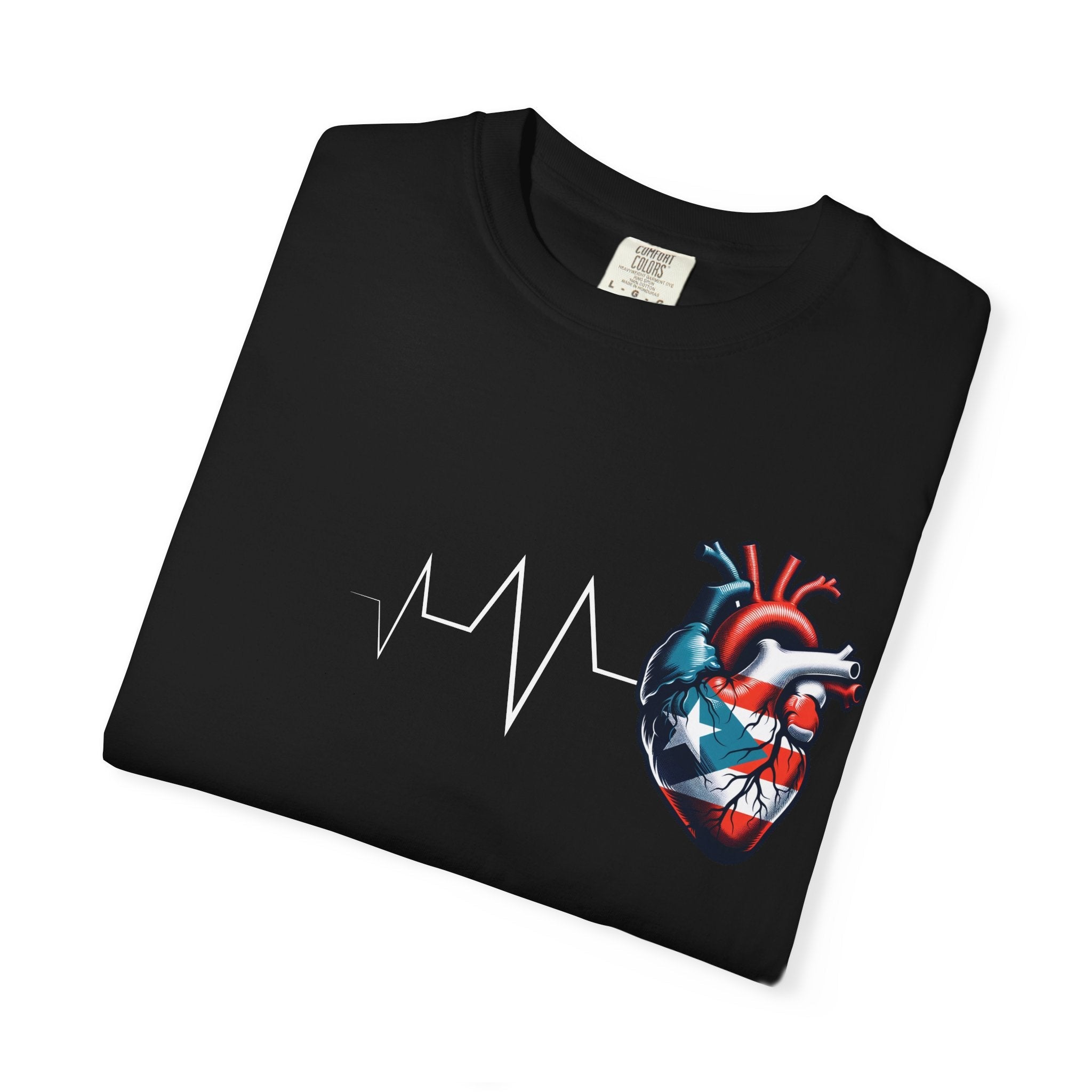 Puerto Rico Always In My Heart T-shirt | PR Boricua Heartbeat Corazon | Latino Pride Funny Viral Tees