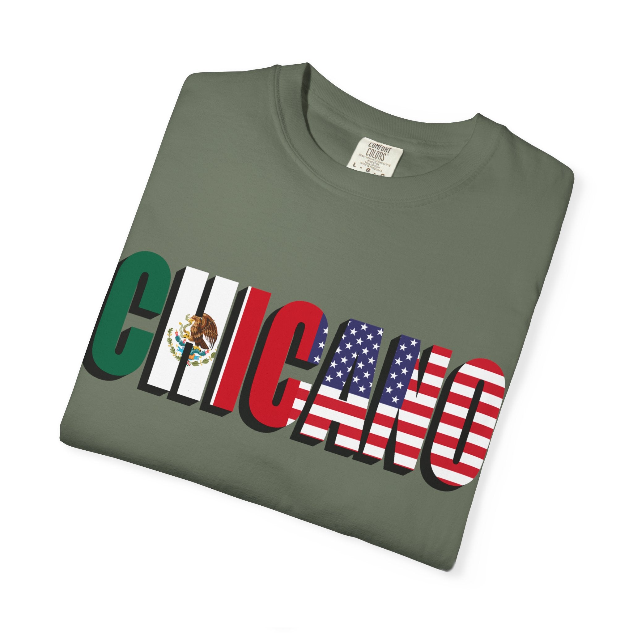 CHICANO Mexico + USA Flag T-shirt | 4th Of July | Funny Viral Latino Tees | Unisex - 3 Colors