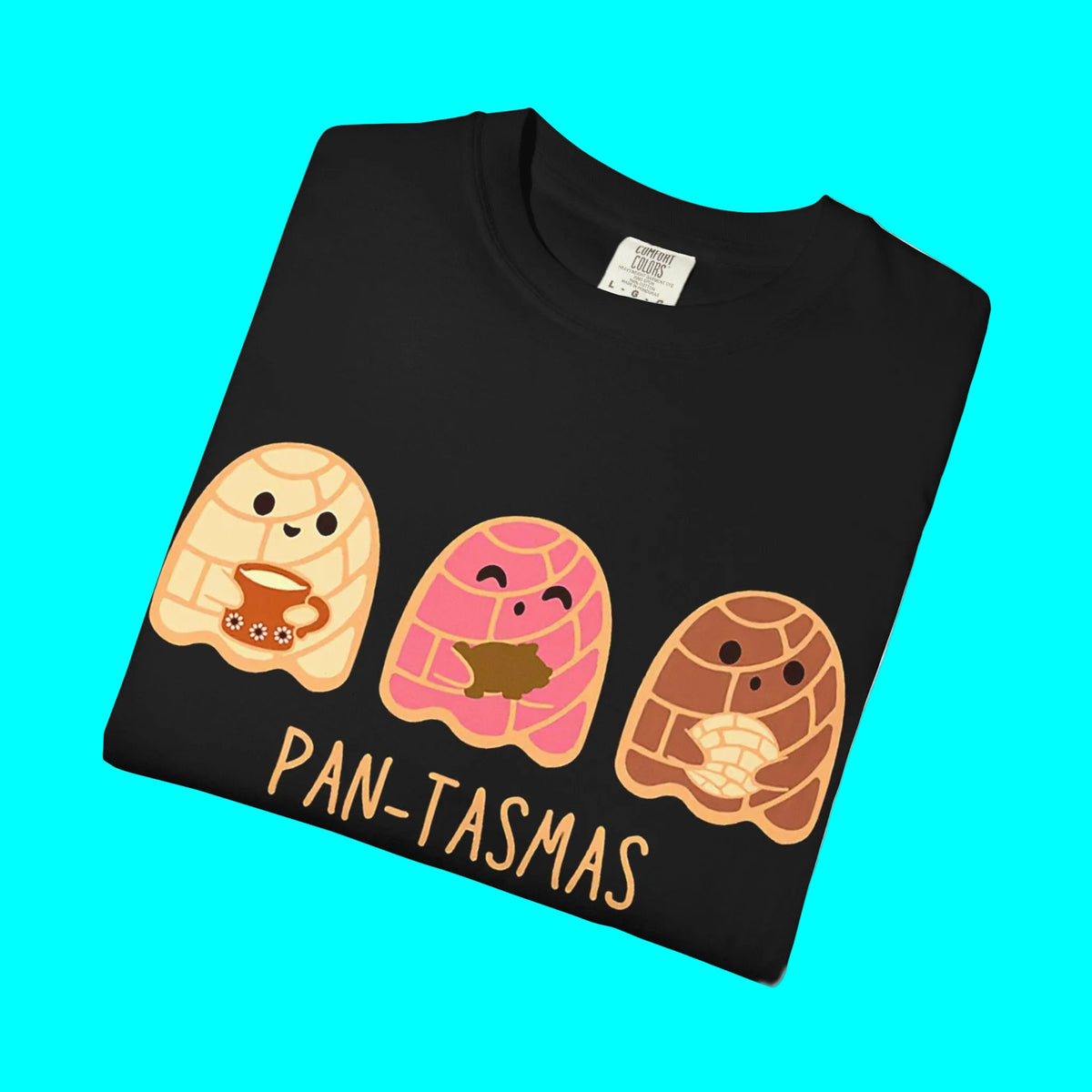 Pantasmas Ghost Pan Dulce Conchas T-shirt | Halloween, Boo Scary Spooky Horror Costume Latino | Unisex - 3 Colors