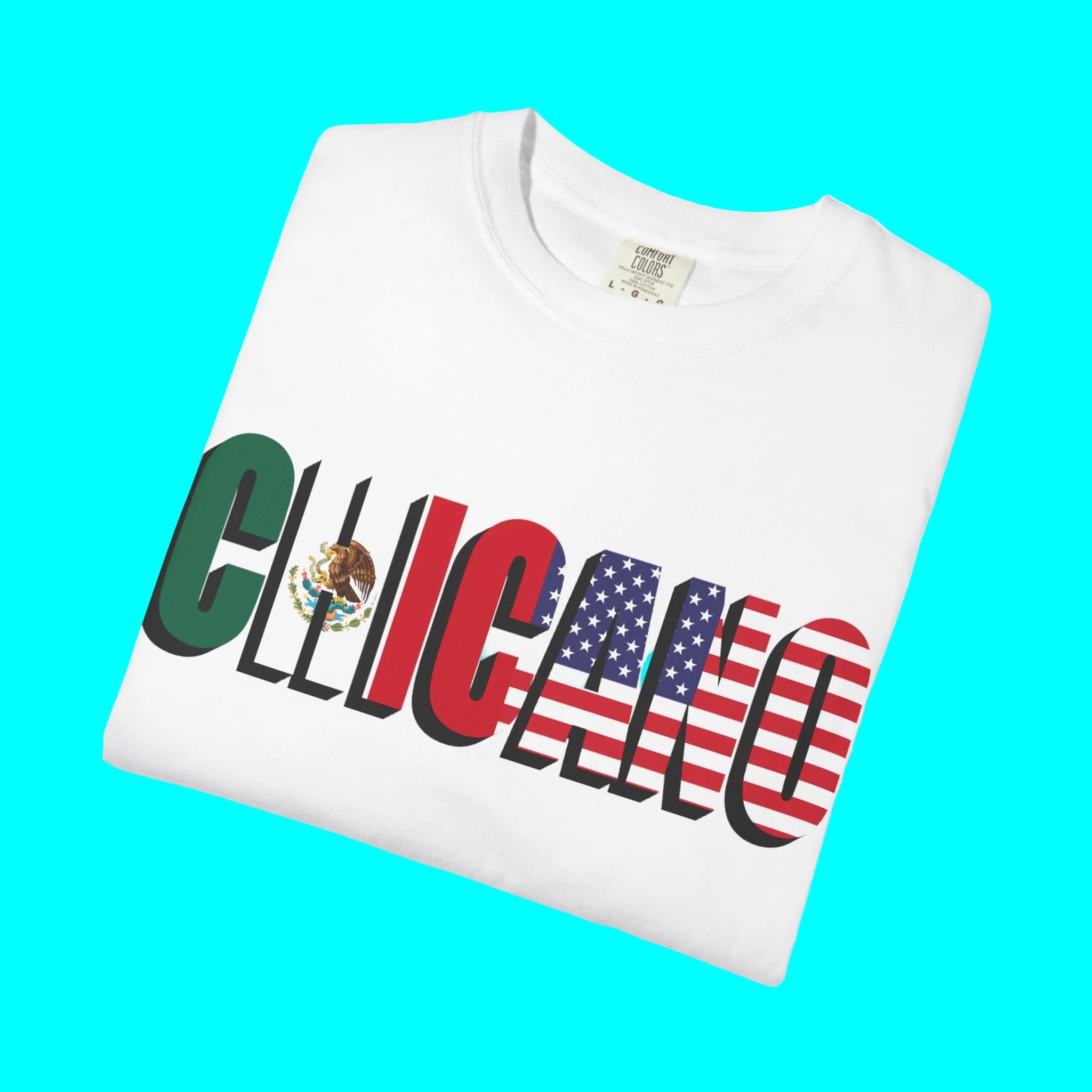 CHICANO Mexico + USA Flag T-shirt | 4th Of July | Funny Viral Latino Tees | Unisex - 3 Colors