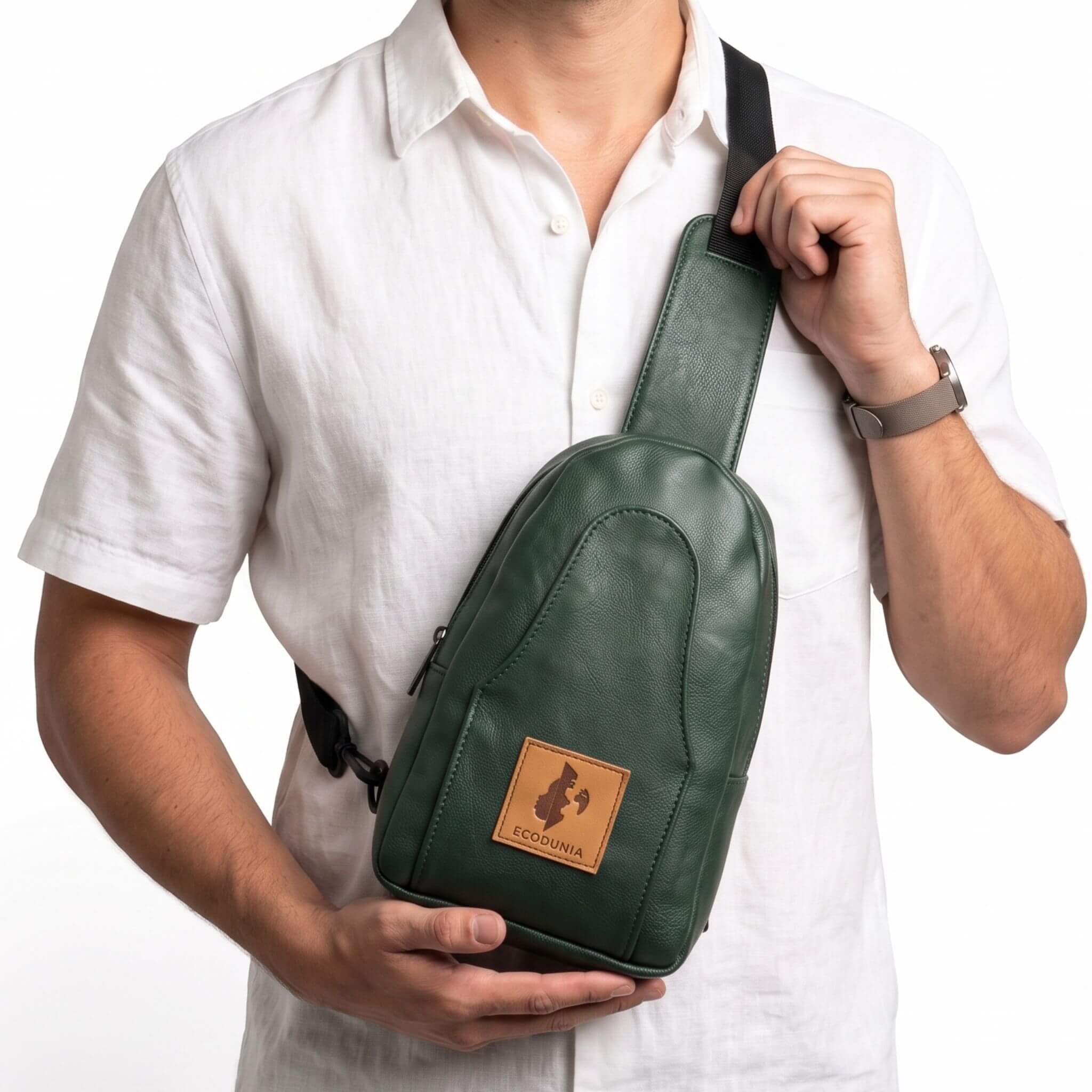 Small Vegan Leather Sling Bag - Crossbody | Buru
