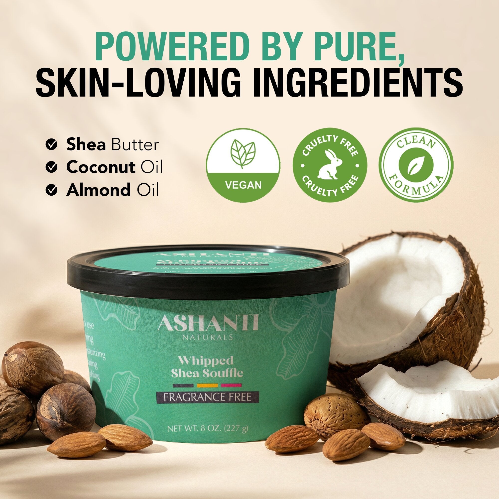 ASHANTI NATURALS Shea Souffle Fragrance Free