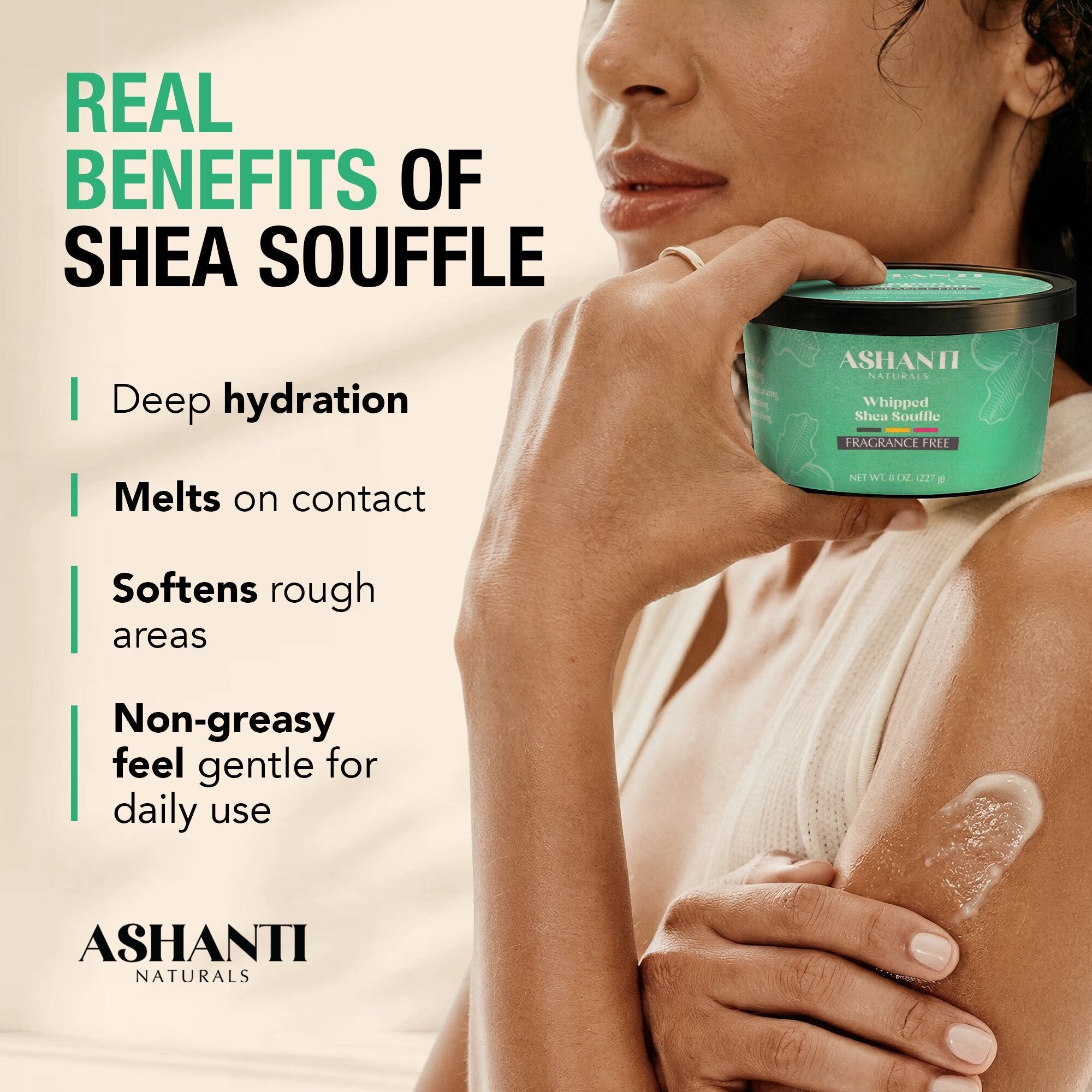 ASHANTI NATURALS Shea Souffle Fragrance Free