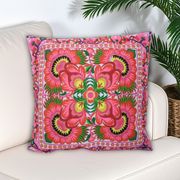 Frida Flower Embroidered Mexican Flower Boho Cushion - Thailand