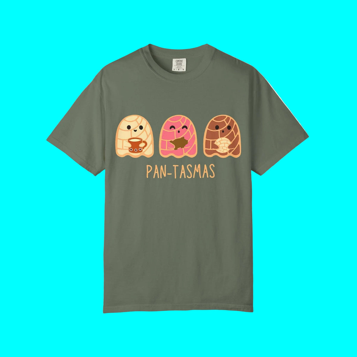 Pantasmas Ghost Pan Dulce Conchas T-shirt | Halloween, Boo Scary Spooky Horror Costume Latino | Unisex - 3 Colors