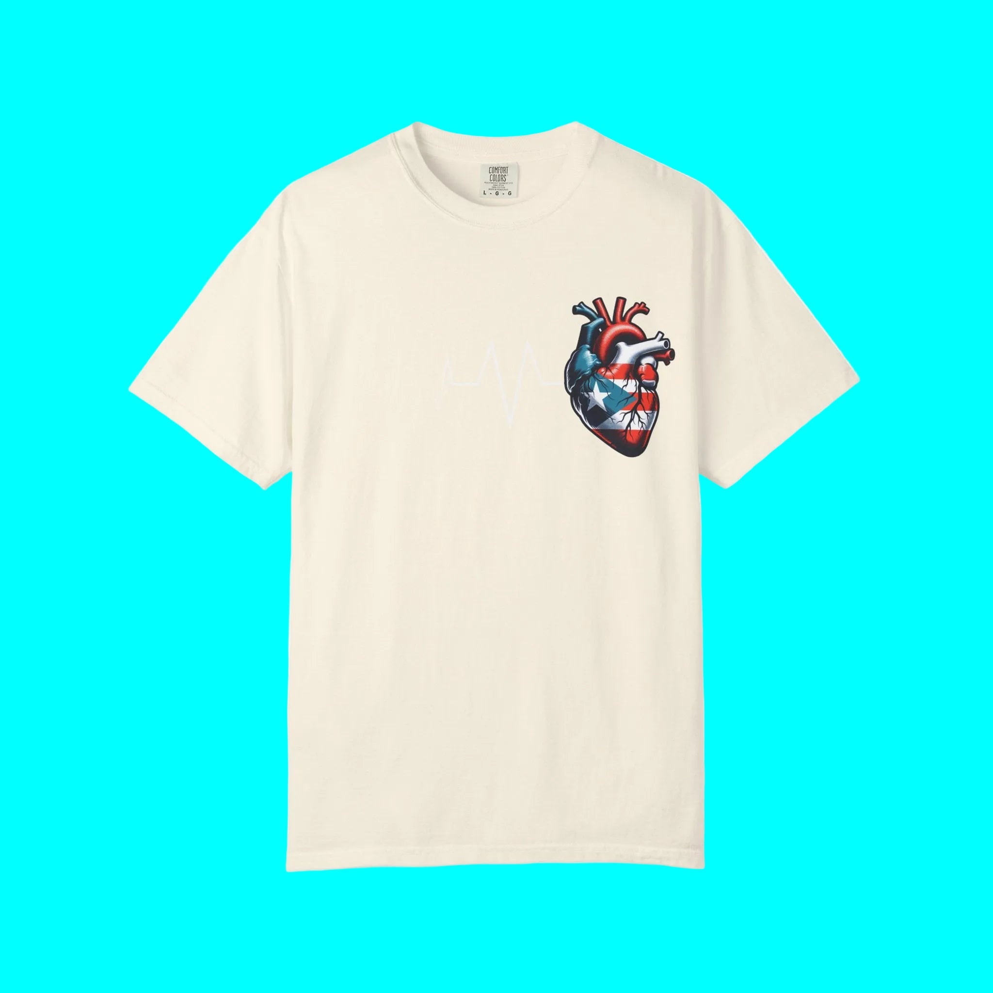 Puerto Rico Always In My Heart T-shirt | PR Boricua Heartbeat Corazon | Latino Pride Funny Viral Tees