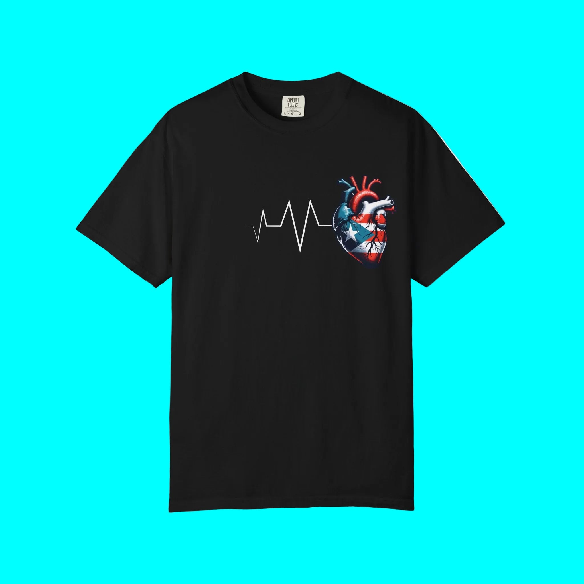 Puerto Rico Always In My Heart T-shirt | PR Boricua Heartbeat Corazon | Latino Pride Funny Viral Tees