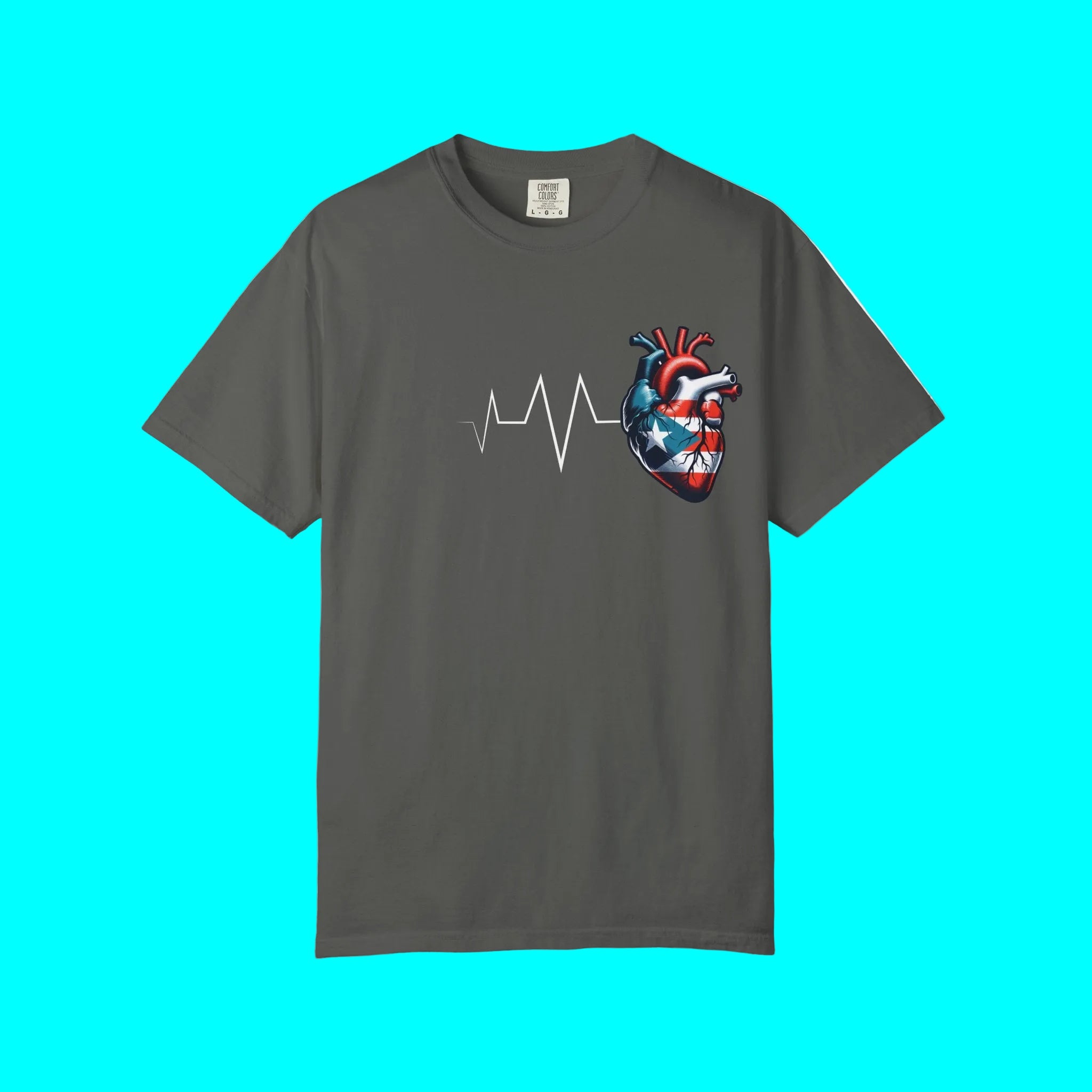 Puerto Rico Always In My Heart T-shirt | PR Boricua Heartbeat Corazon | Latino Pride Funny Viral Tees