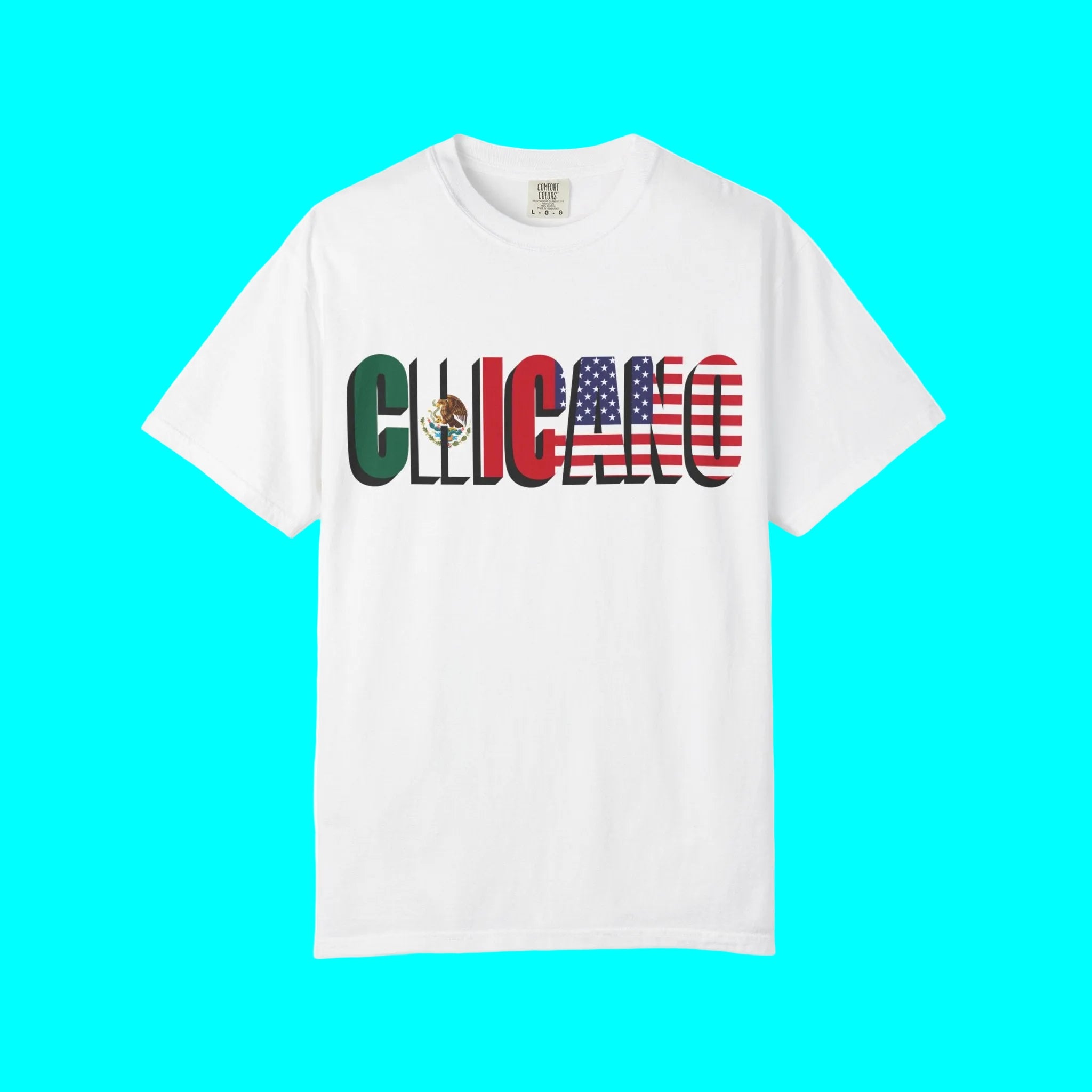 CHICANO Mexico + USA Flag T-shirt | 4th Of July | Funny Viral Latino Tees | Unisex - 3 Colors