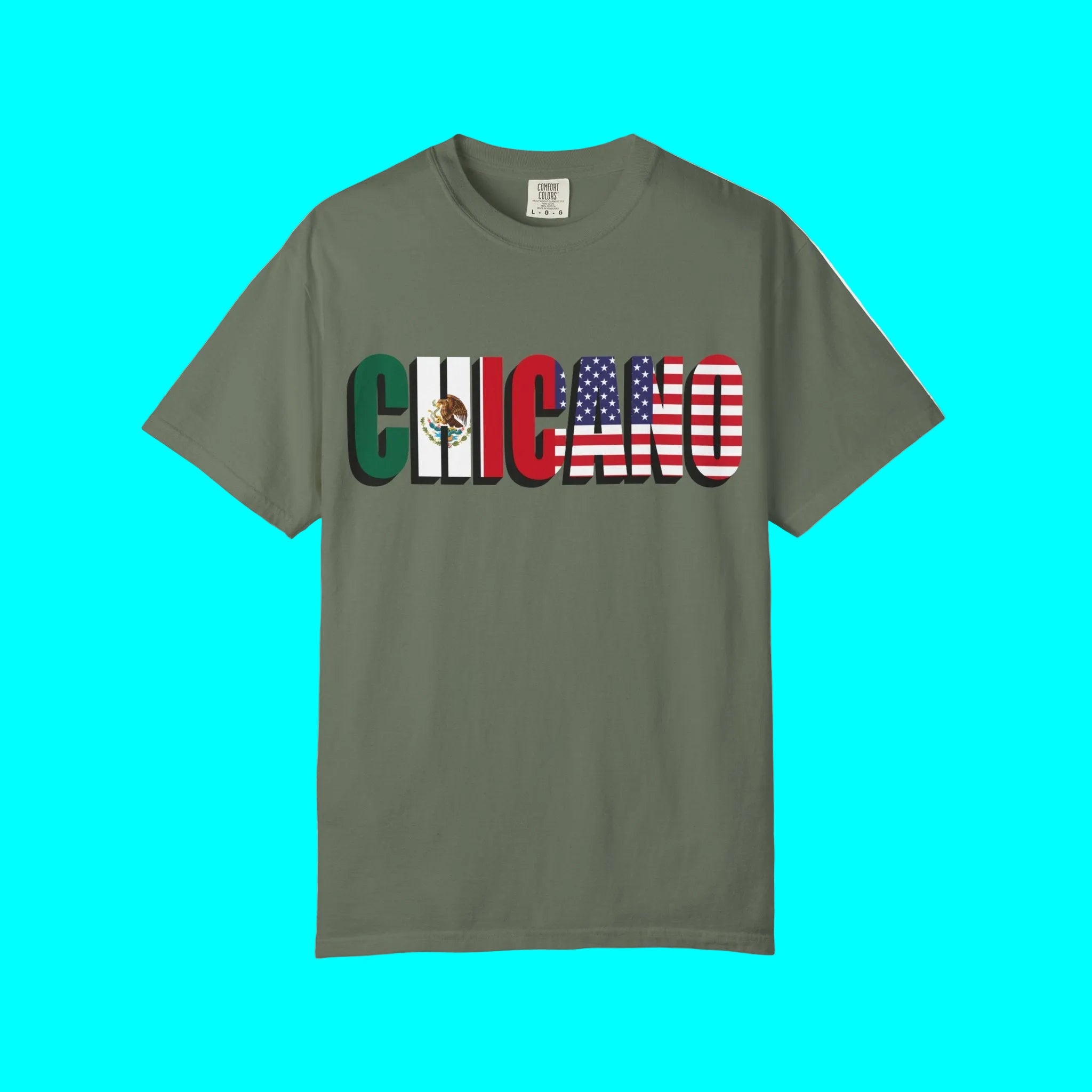 CHICANO Mexico + USA Flag T-shirt | 4th Of July | Funny Viral Latino Tees | Unisex - 3 Colors