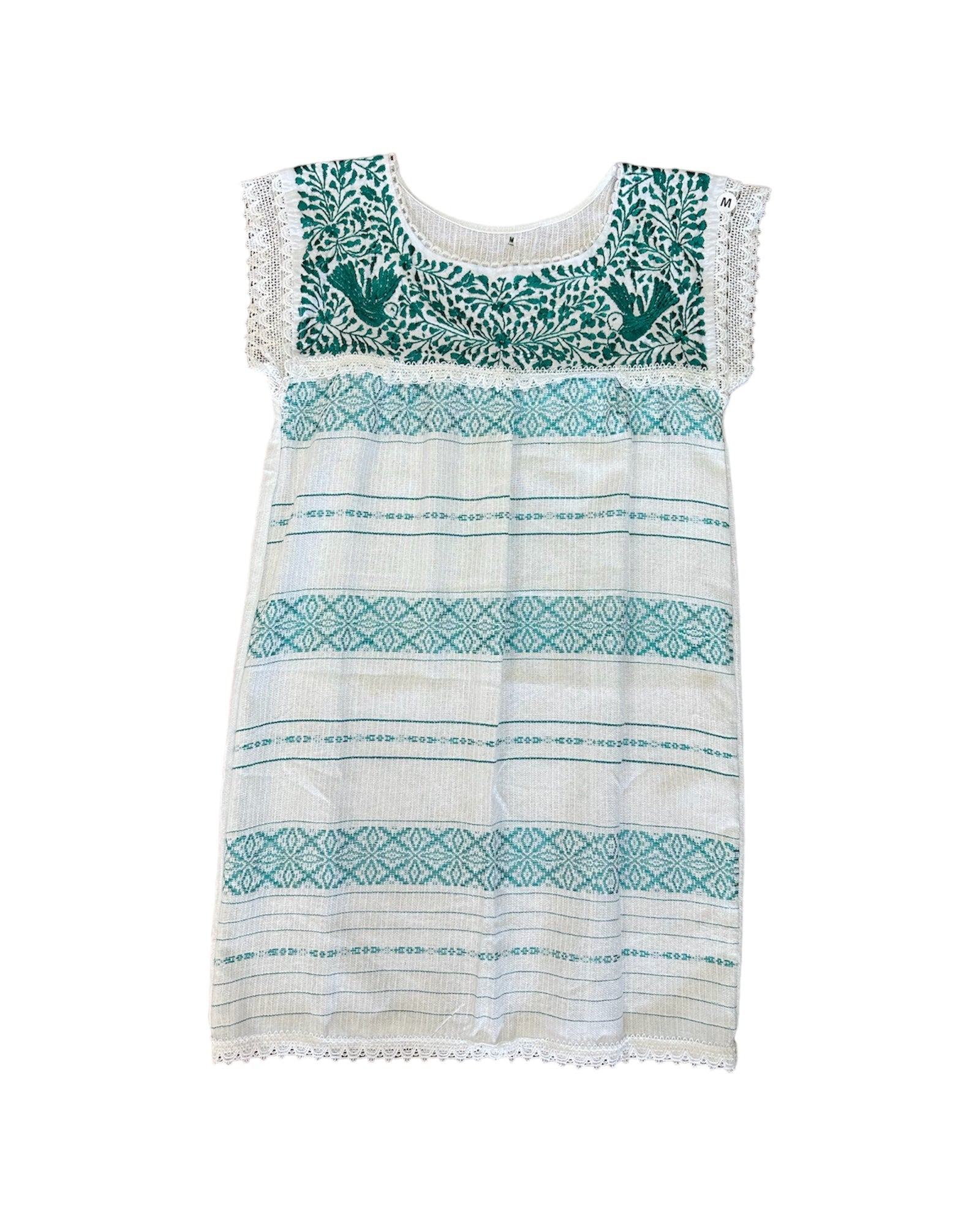 Oaxaca White Loomed Dress
