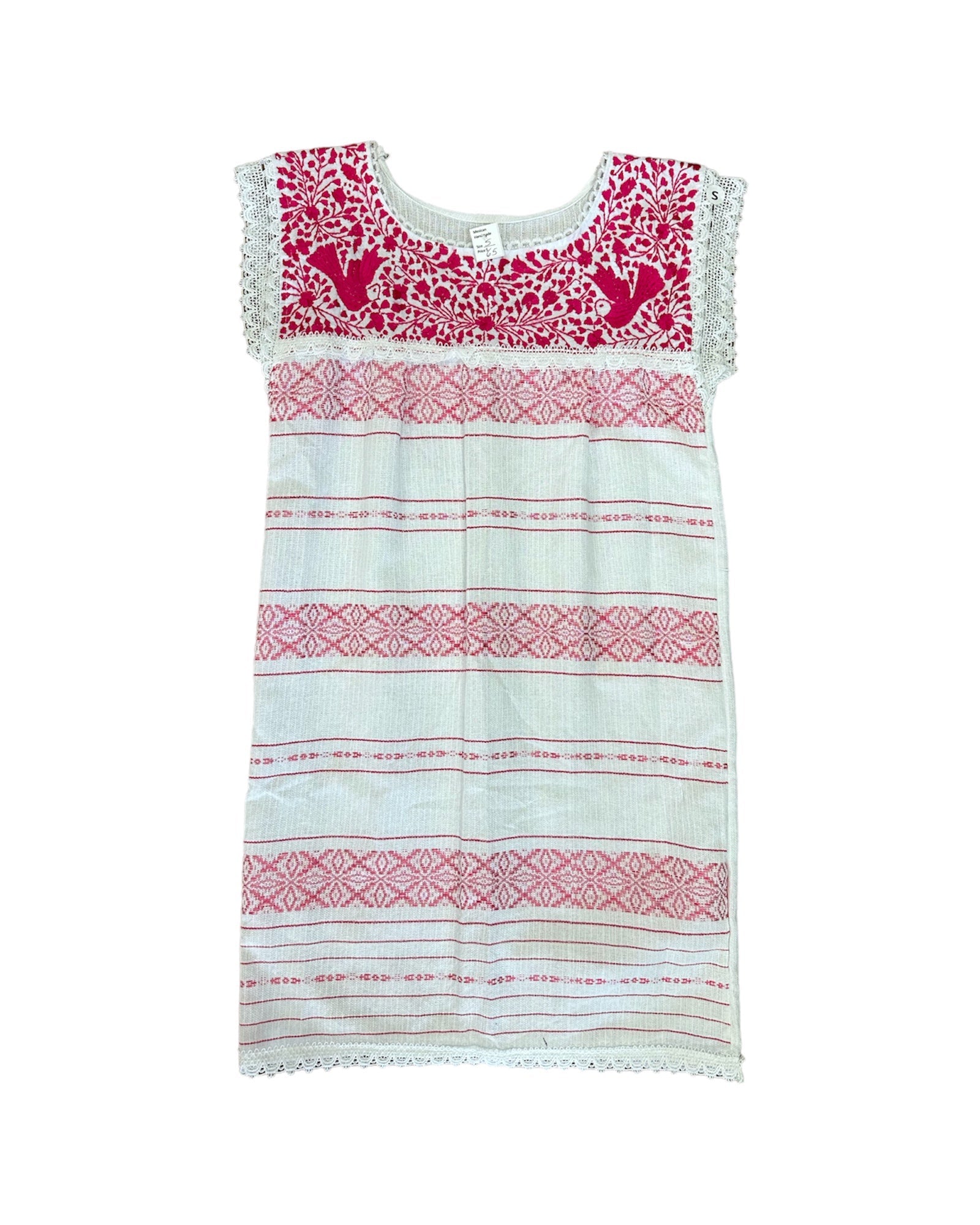 Oaxaca White Loomed Dress