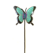 Turquoise/ Purple Butterfly Garden Stake
